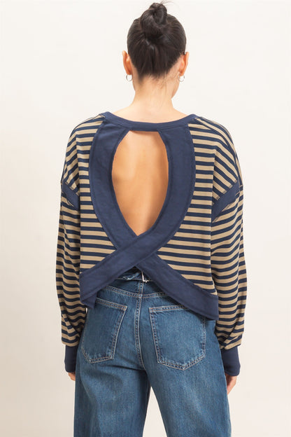 Striped Long Sleeve Top