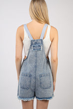 Washed Cotton Denim Casual Romper Overall