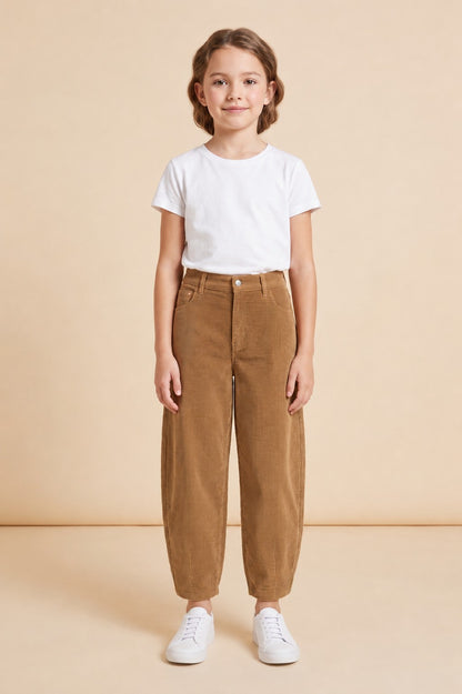 Girls Straight Leg Relaxed Fit Corduroy Pants