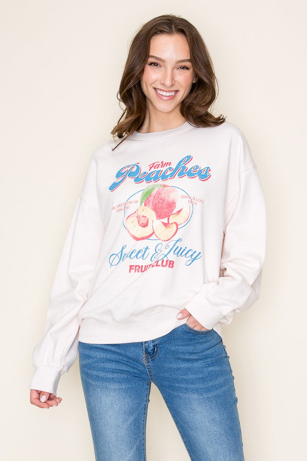 Peaches Graphic Sweatshirt