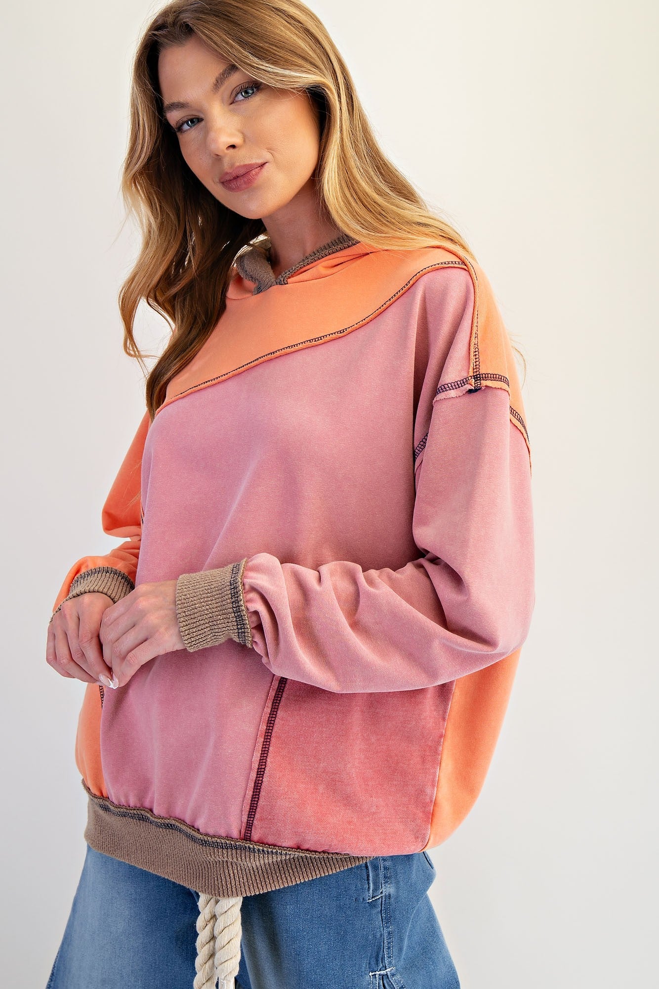 Peace Patch Mineral Washed Hoodie Pullover