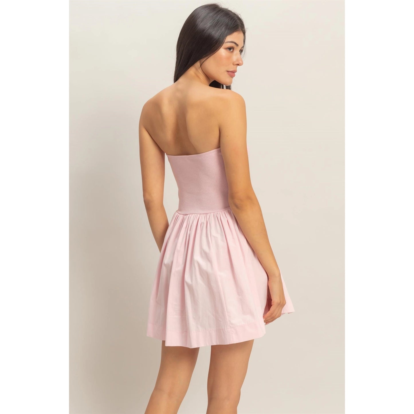 Strapless Flowy Mini Dress