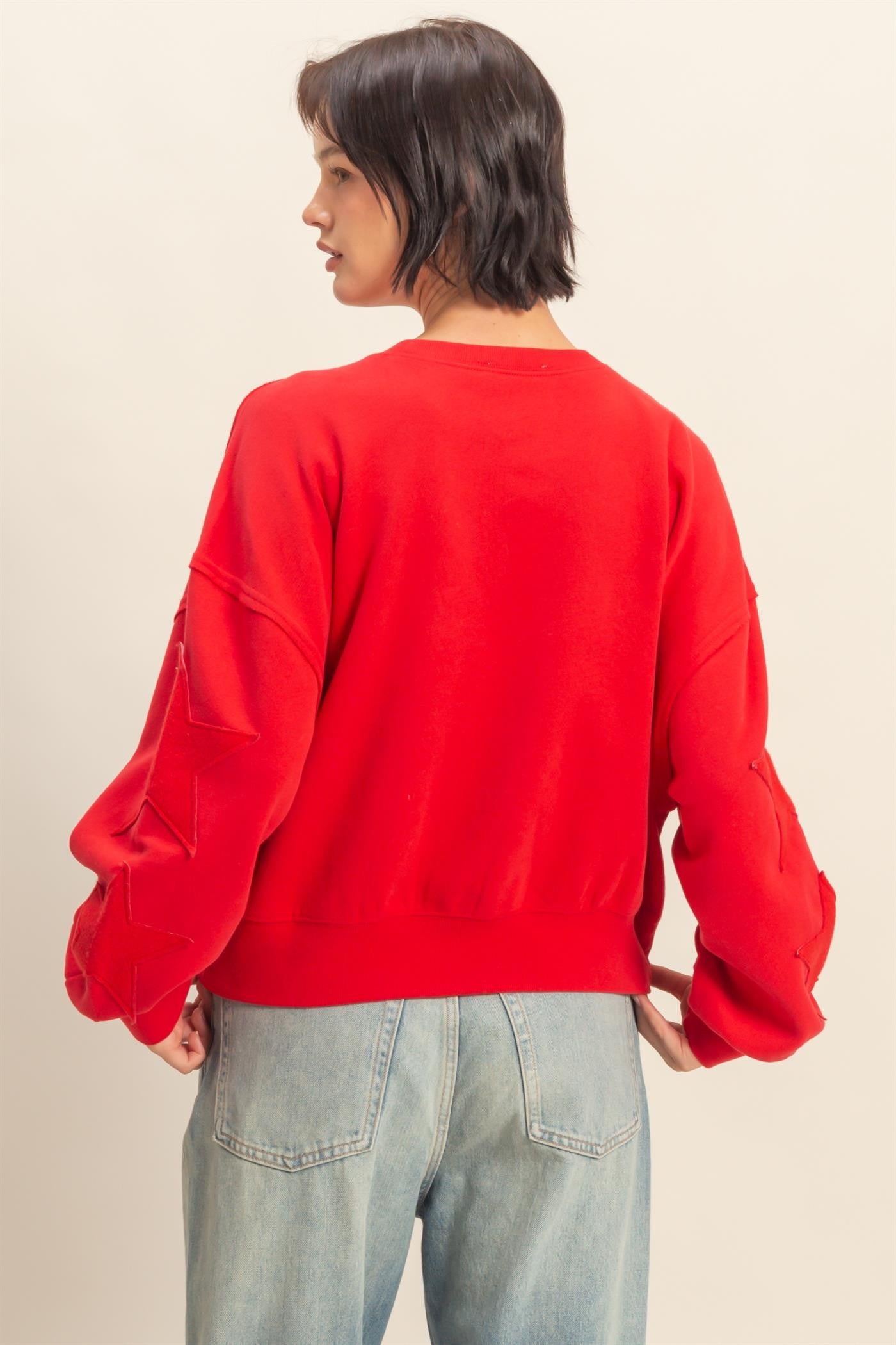 Star Patch Crewneck Sweatshirt