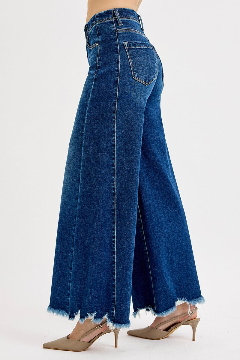 High Rise Ankle Wide Jeans by Risen