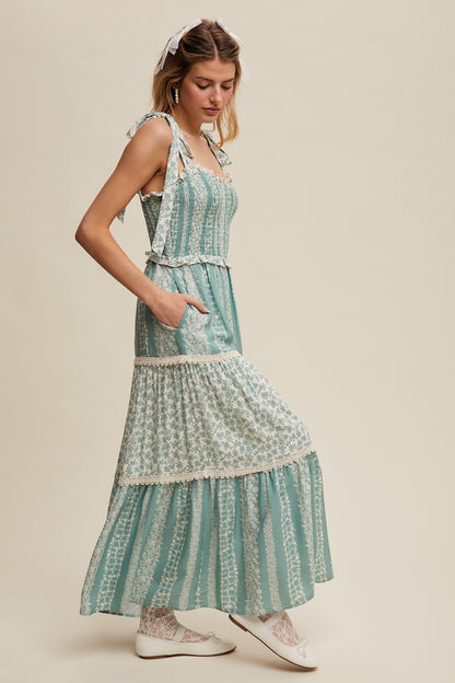 Floral Smocked Tiered Maxi Dress