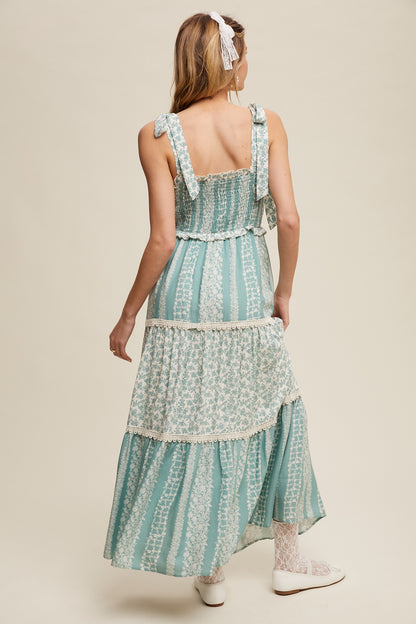 Floral Smocked Tiered Maxi Dress