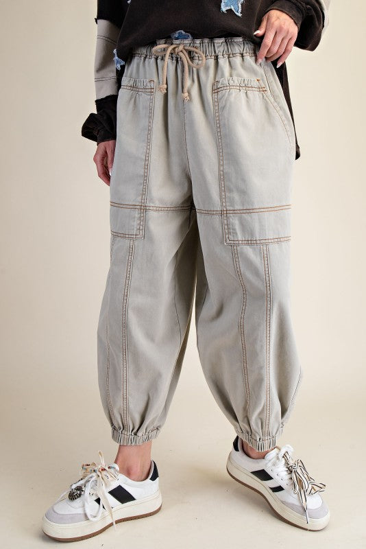 Stone Washed Twill Pants