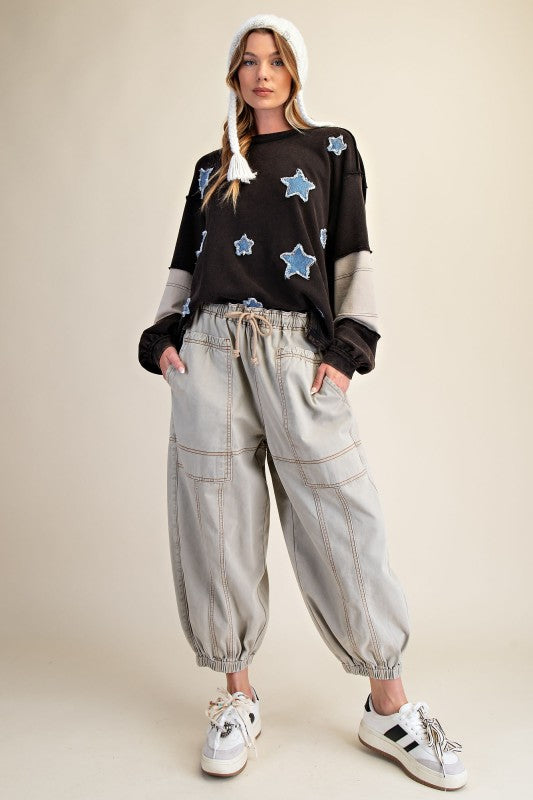 Stone Washed Twill Pants