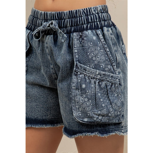 Bandana Breeze Denim Shorts