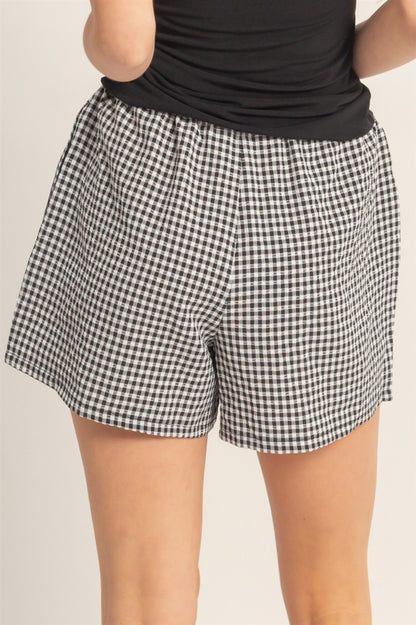 Gingham Relaxed Fit Shorts