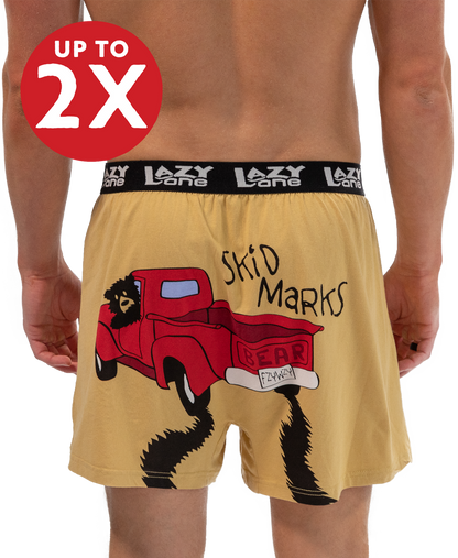 Skid Marks Men's Funny Boxer