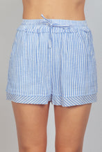 Cotton Gauze Striped Shirt Top & Shorts Set