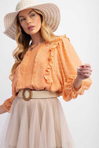 Pom Pom Chiffon Blouse