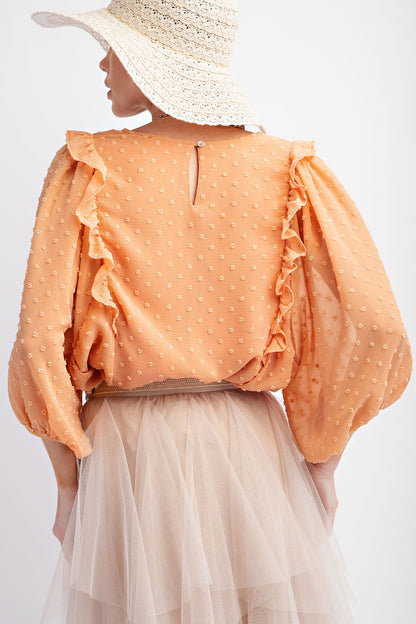 Pom Pom Chiffon Blouse