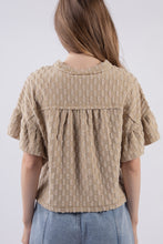 Textured Knit Oversized Casual Top