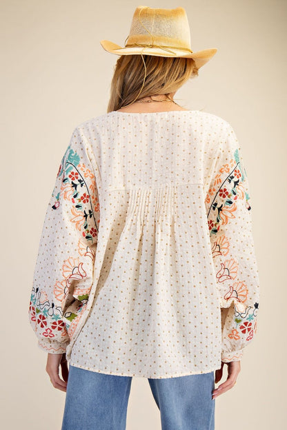 Embroidery Detailing Blouse
