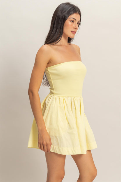 Strapless Flowy Mini Dress