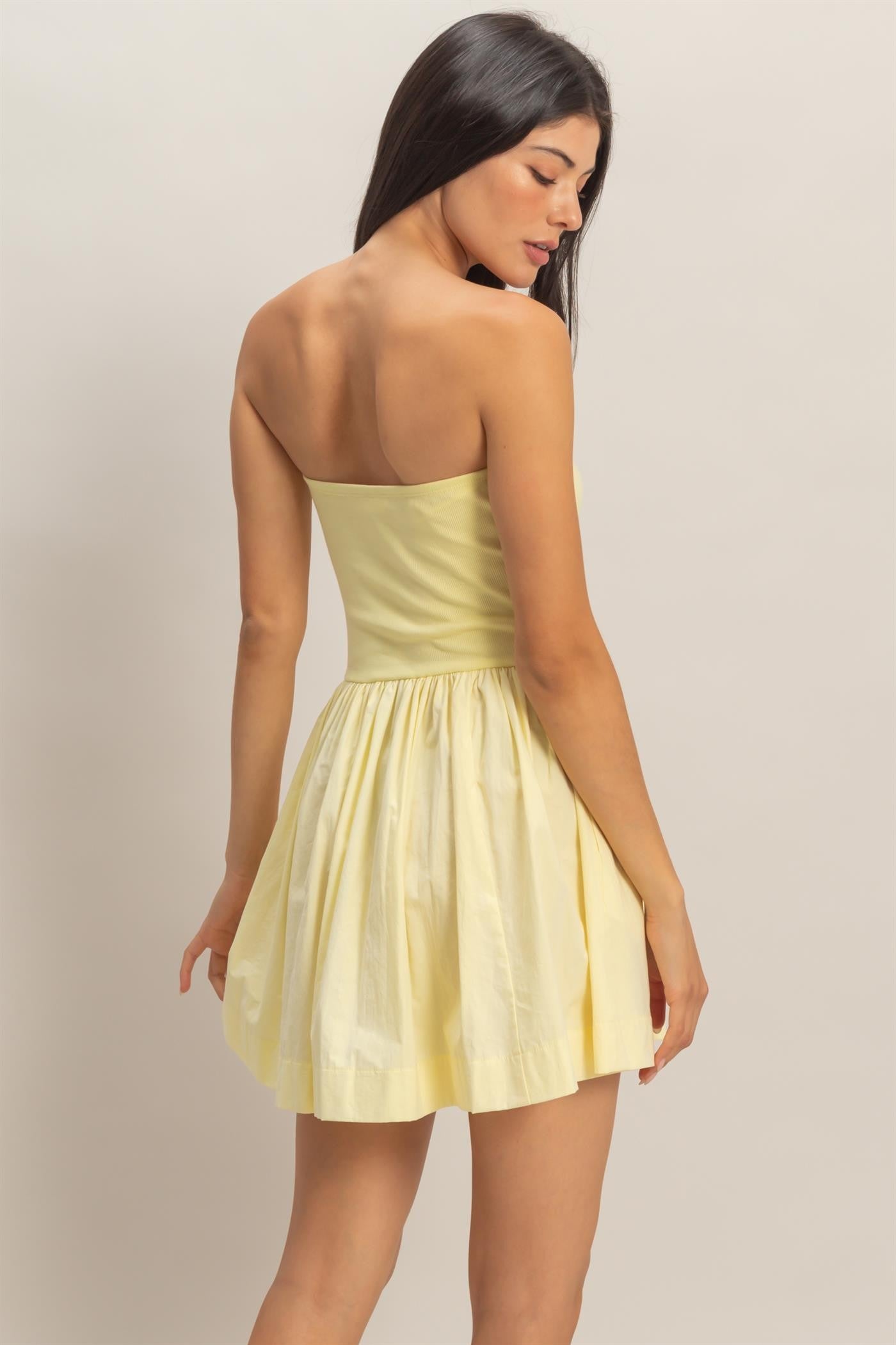 Strapless Flowy Mini Dress