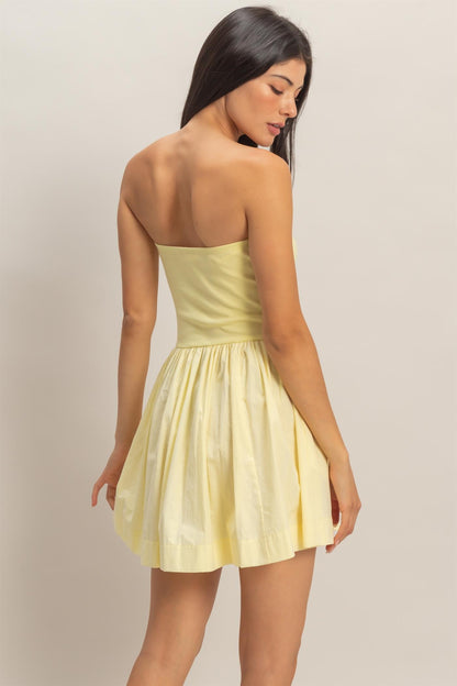 Strapless Flowy Mini Dress