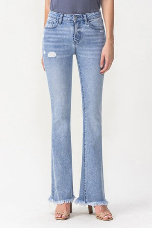 High Rise Light Wash Flare Jeans