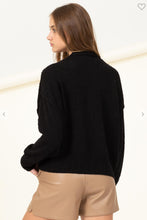 Cozy Black Button Up Cardigan