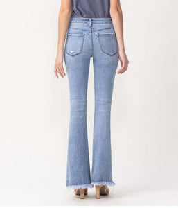 High Rise Light Wash Flare Jeans