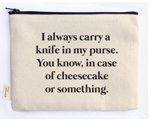 Funny Quote Canvas Zipper Pouch