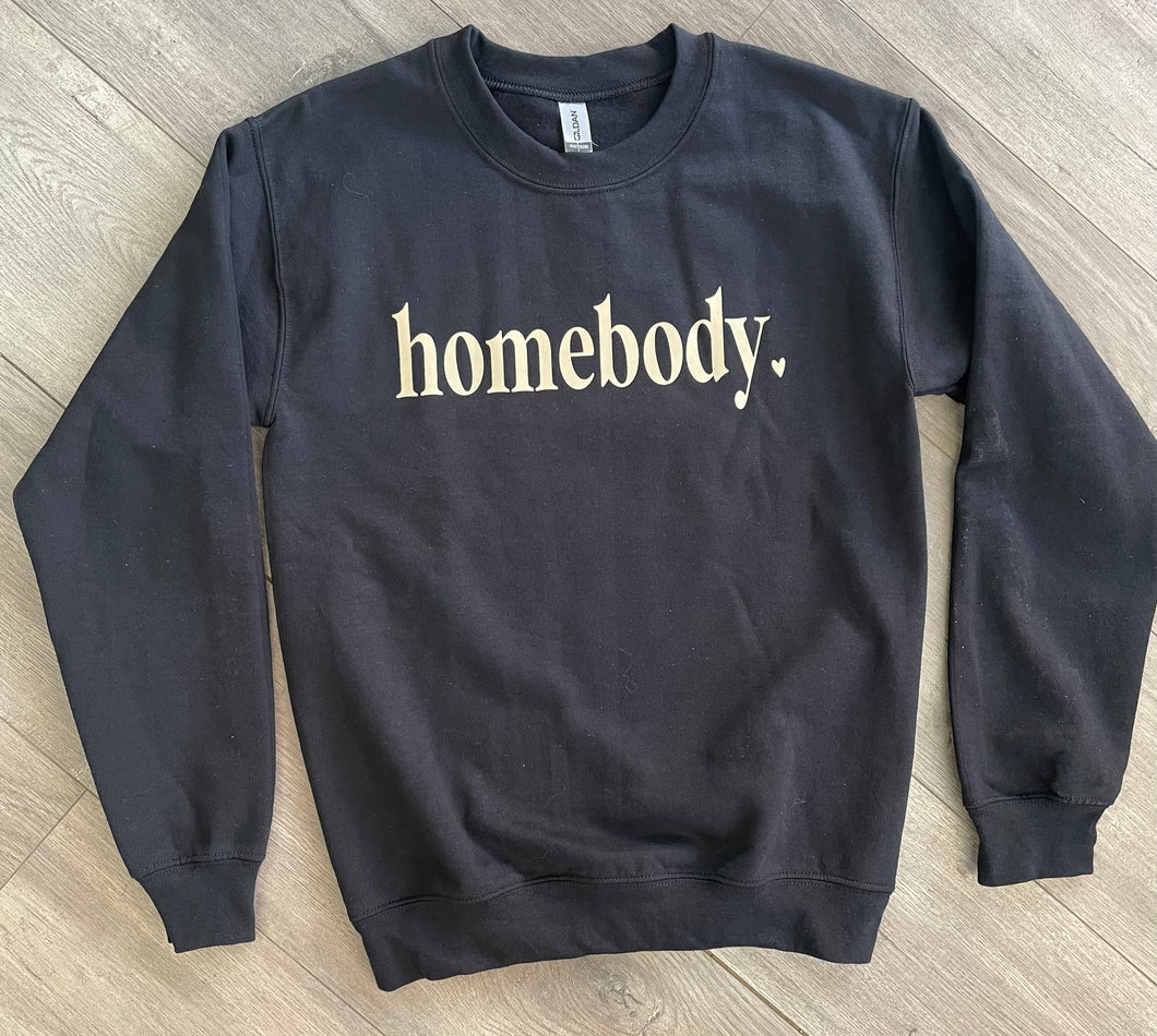 Black Homebody Crewneck Sweatshirt