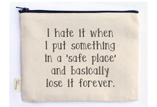 Funny Quote Canvas Zipper Pouch