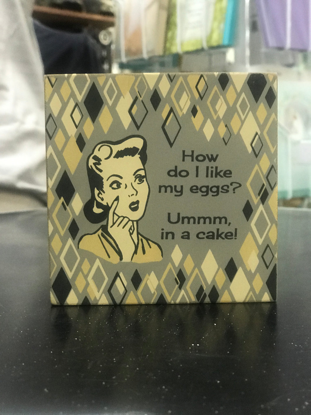 In A Cake Block Sign