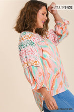 Pastel Mixed Print Top