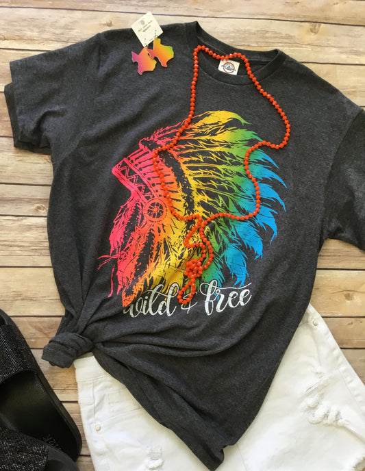 Wild and Free Headdress Tee