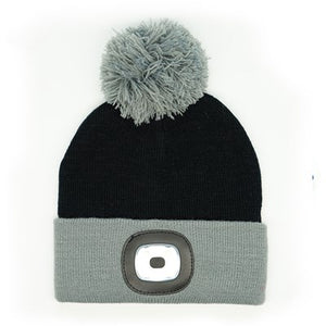 Kids Black and Gray Rechargeable LED Beanie