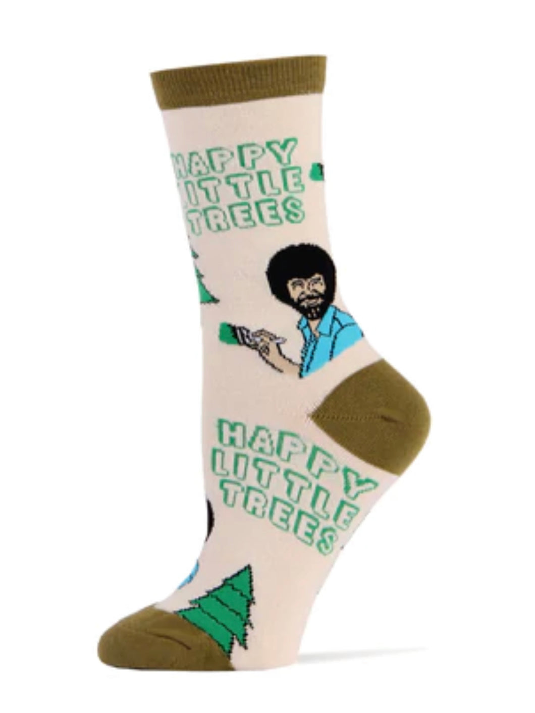 Bob Ross Happy Little Trees Crew Socks