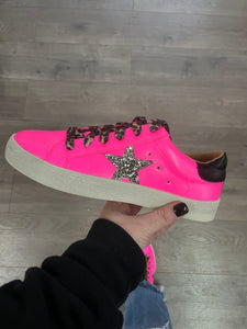 Pink tennis shoes hot sale