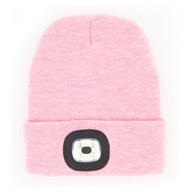Pink Rechargeable LED Beanies