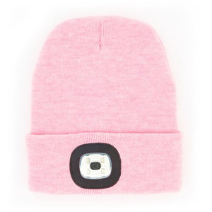 Pink Rechargeable LED Beanies