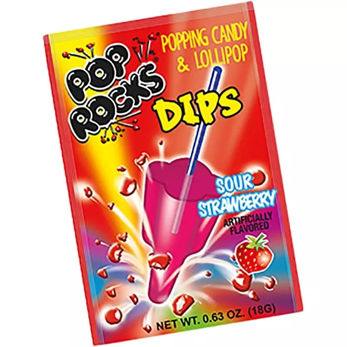 Sour Strawberry Pop Rocks Dips