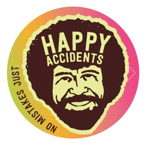 Happy Accidents Bob Ross Sticker