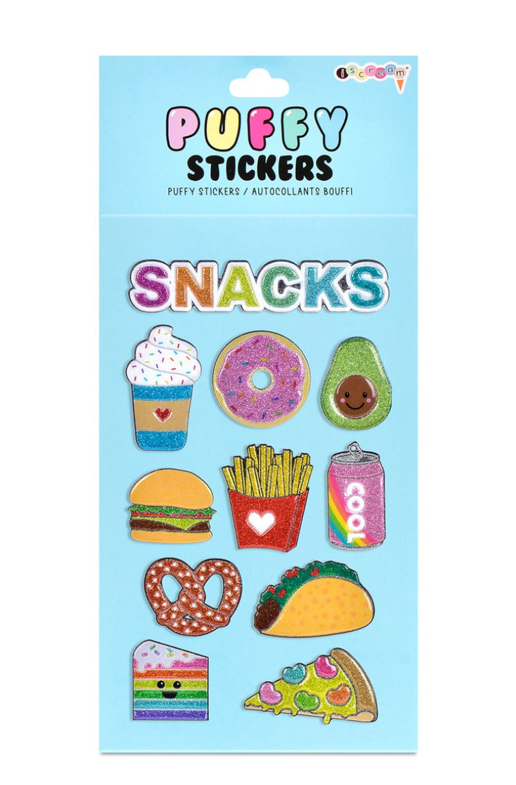 Snacks Puffy Stickers
