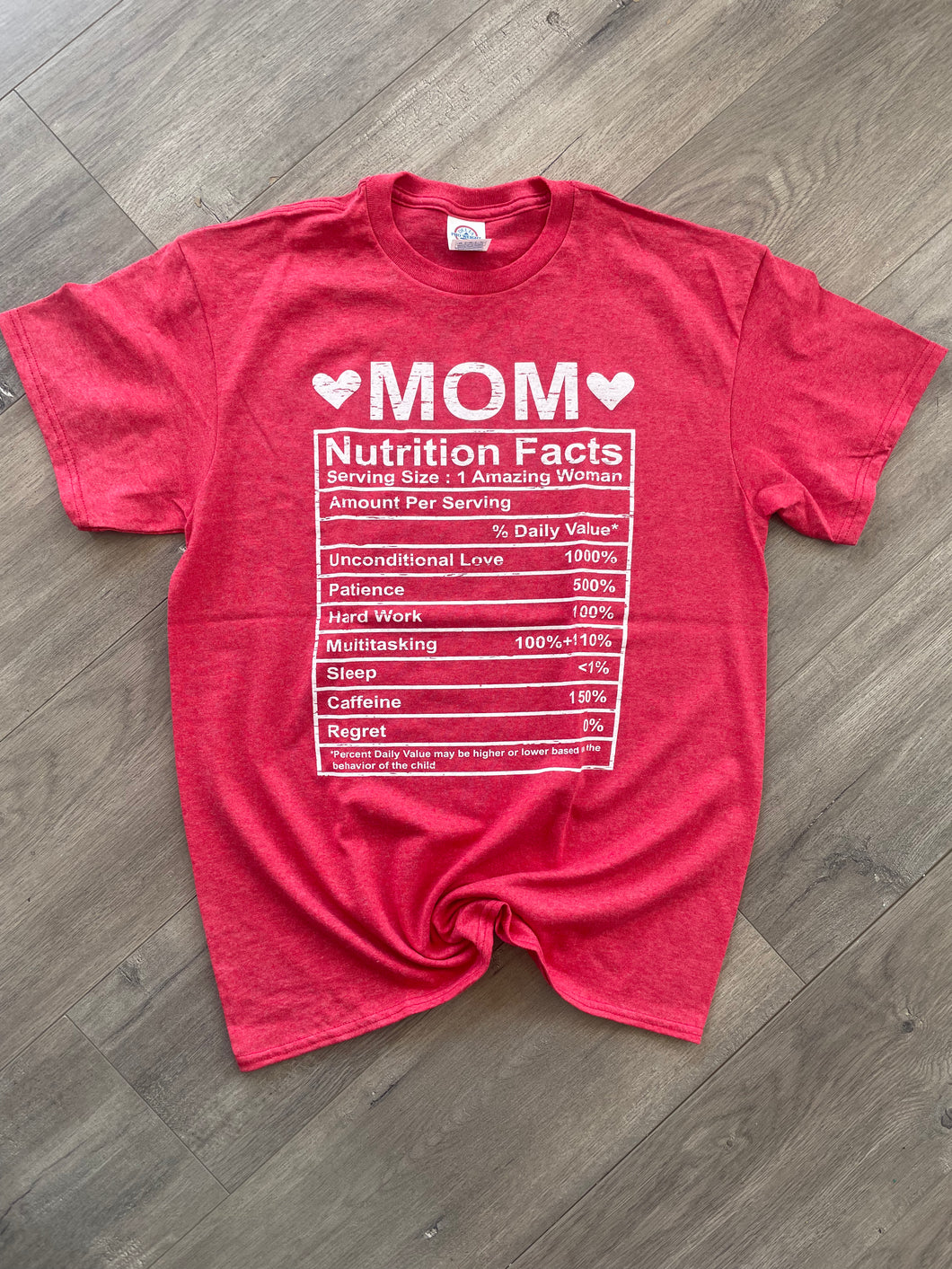Mom Nutrition Facts Tee