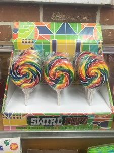 Small Wild West Swirl Lollipop Sucker